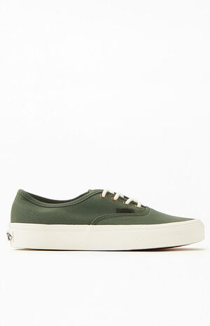 Vans Olive Authentic Waxed Canvas Sneakers | PacSun