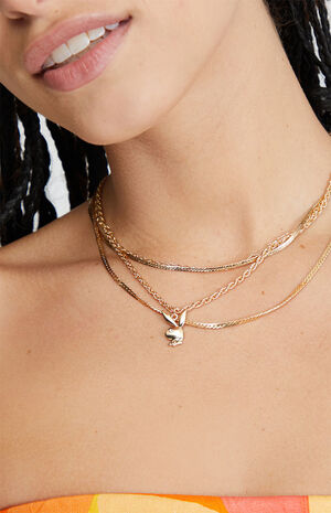 Playboy By PacSun Layered Bunny Necklace | PacSun