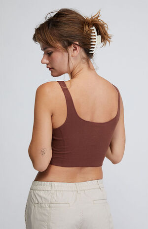 PS Basics by Pacsun Brown Sugar Notched Tank Top | PacSun