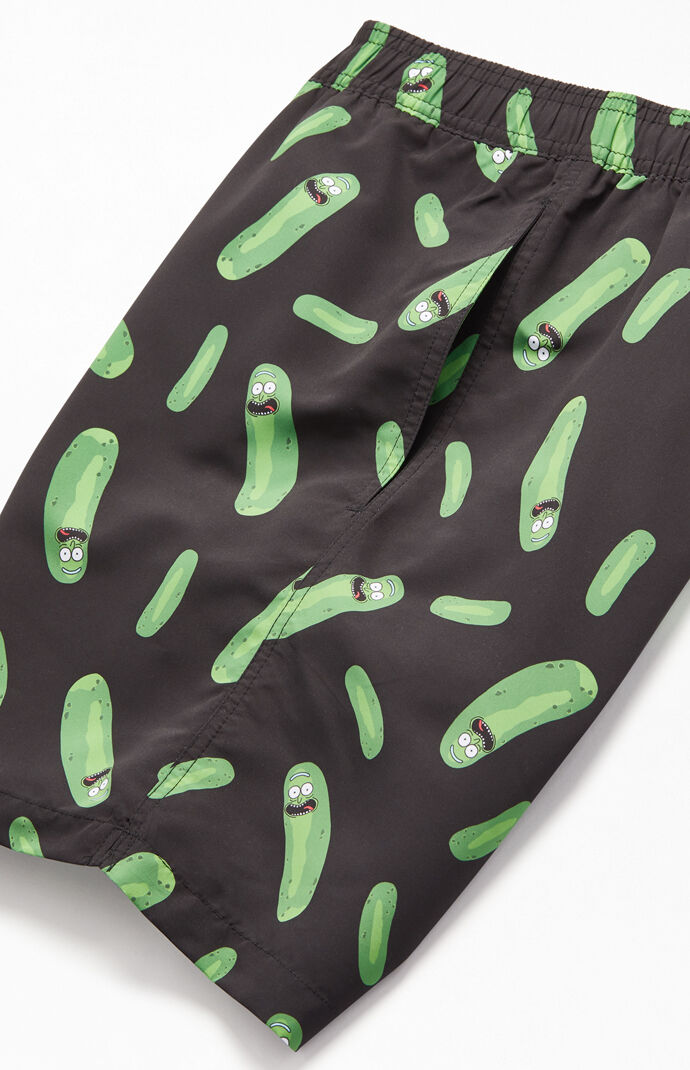 pickle rick swim trunks