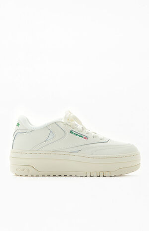 Reebok Club C Extra Sneakers in Chalk with Baby Blue detail-White