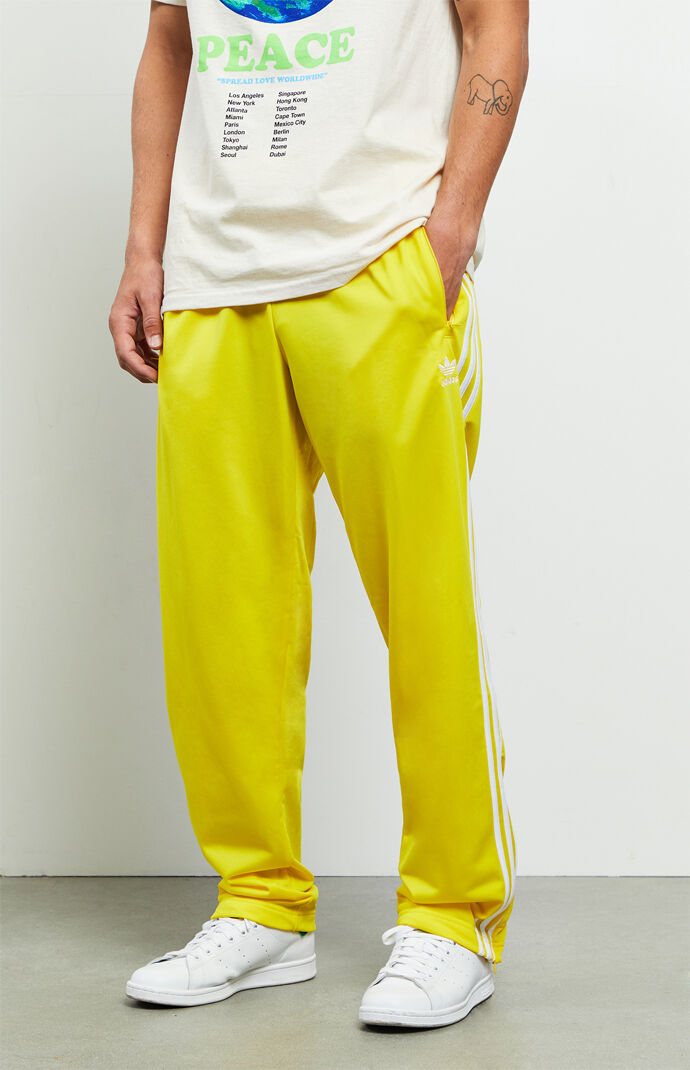 yellow adidas bb track pants