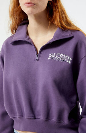 PacSun Los Angeles Half Zip Cropped Sweatshirt | PacSun