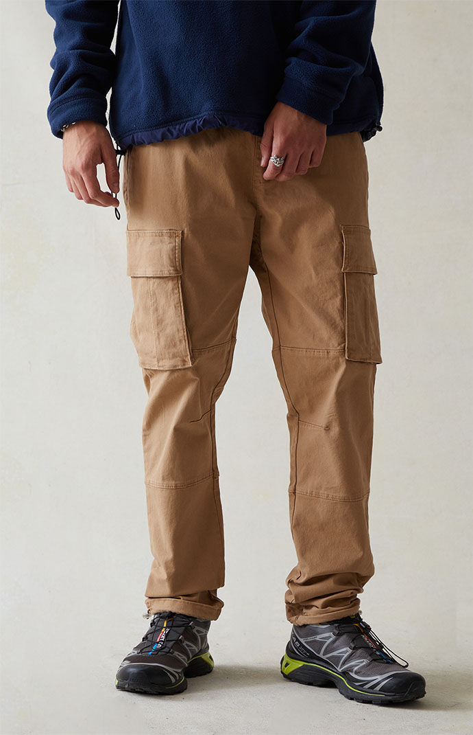 PacSun Eco Stretch Canvas Khaki Slim Cargo Pants | PacSun