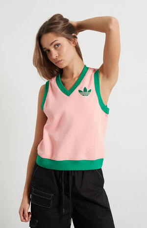 adidas Pink Adicolor Heritage Now Sweater Vest | PacSun