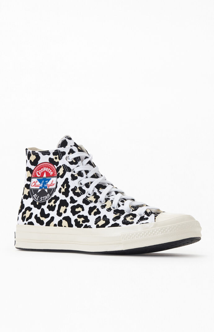 Converse Leopard Chuck Taylor 70 Logo Play High Top Shoes | PacSun