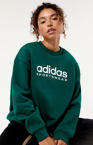 adidas Eco Green All SZN Crew Neck Sweatshirt | PacSun