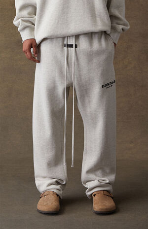 Essentials Fear Of God Light Oatmeal Relaxed Sweatpants | PacSun