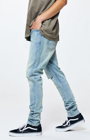 Atletisch Rand motief Light Ripped Stacked Skinny Jeans | PacSun | PacSun