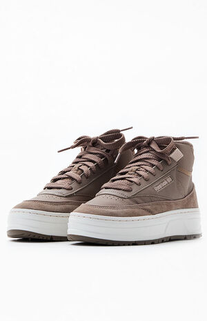 Reebok Women's Taupe Club C Mid Top Sneakers | PacSun