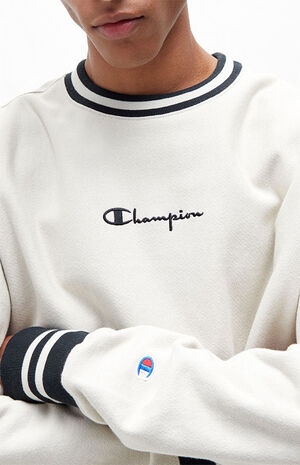 Champion Ribbed Embroidered Crew Neck Sweatshirt | PacSun