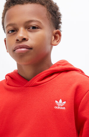 adidas Kids Red Essential Hoodie | PacSun