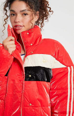 adidas Eco Red Ski Chic Puffer Jacket | PacSun