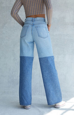 PacSun Two-Tone High Waisted Baggy Jeans | PacSun
