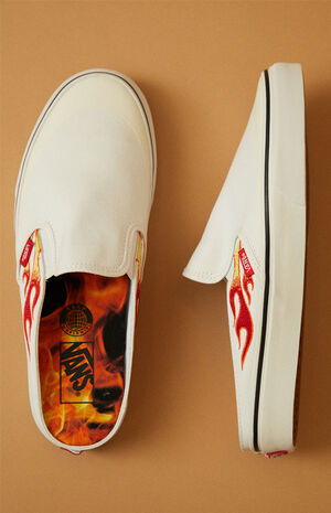 Vans x A$AP Worldwide White & Red Classic Slip-On Mule Shoes | PacSun