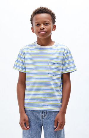 PacSun Kids Green Striped T-Shirt | PacSun