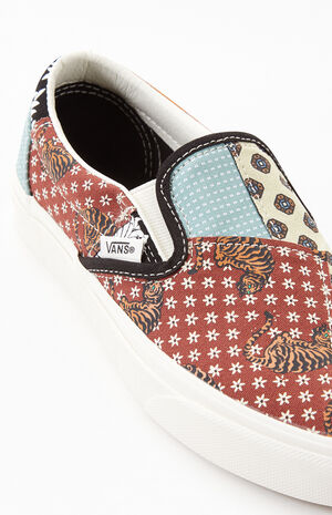 Vans Tiger Patchwork Classic Slip-On Shoes | PacSun