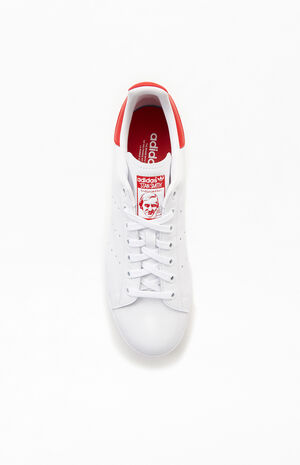 adidas White & Red Stan Smith Shoes | PacSun