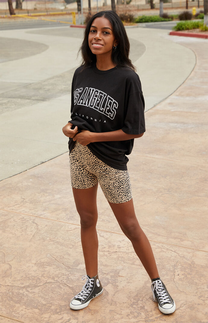 cheetah print biker shorts brandy melville