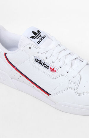 adidas White & Red Continental 80 Shoes | PacSun | PacSun