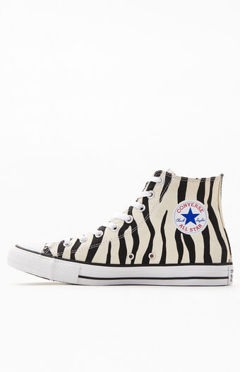 Converse Zebra Chuck Taylor All Star High Top Shoes | PacSun