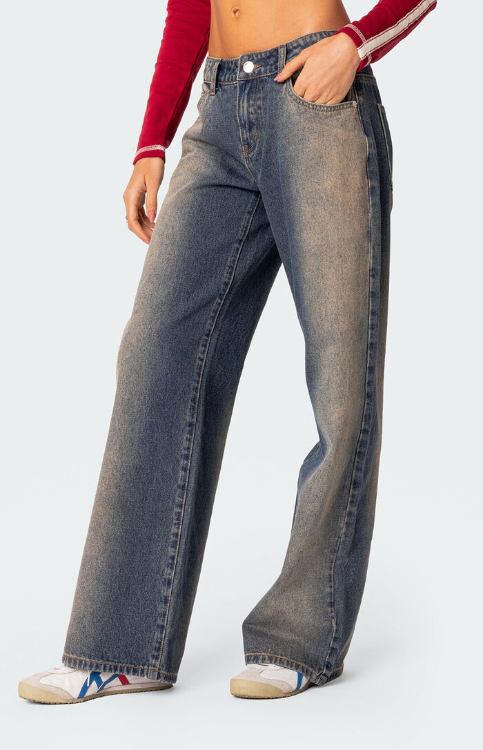 Edikted Raelynn Washed Low Rise Jeans | PacSun
