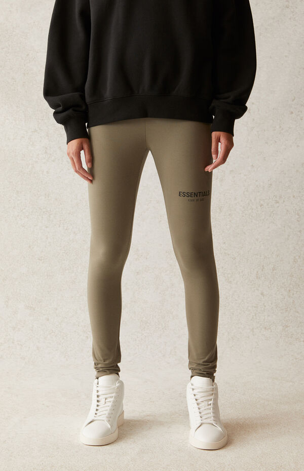Fear of God Essentials Charcoal Athletic Leggings | PacSun