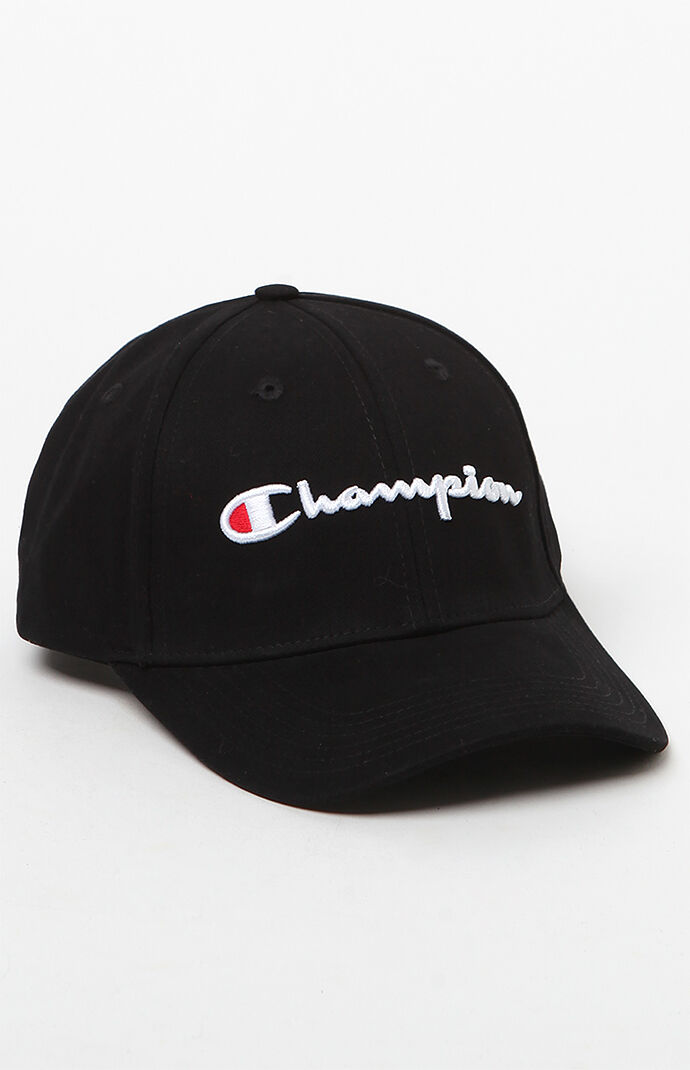 champion dad hat black