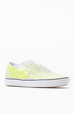 Vans Neon Yellow Checkerboard ComfyCush Slip-Skool Shoes | PacSun
