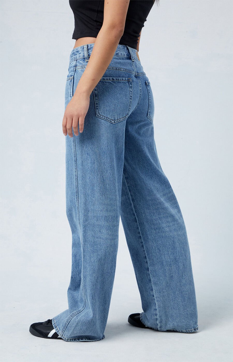 PacSun Eco Medium Indigo Low Rise Baggy Jeans | PacSun