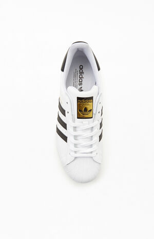 adidas White & Black Superstar Shoes | PacSun