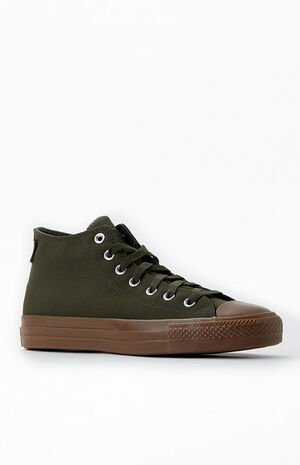 Converse Olive All Star Pro Mid Cordura Canvas Shoes | PacSun