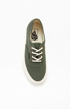 Vans Olive Authentic Waxed Canvas Sneakers | PacSun