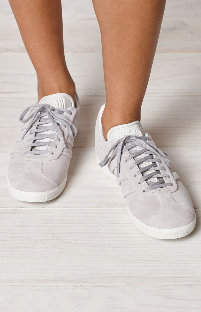 gray adidas gazelle shoes