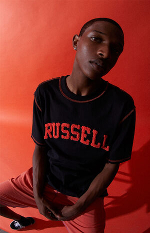 A$AP WORLDWIDE x Russell Athletic Black Logo T-Shirt | PacSun