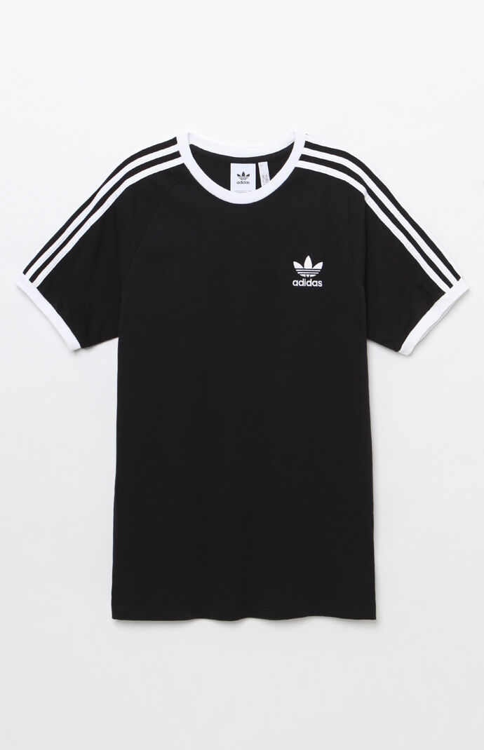 adidas 3-Stripes Black Ringer T-Shirt 