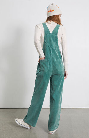 PacSun Green Corduroy Baggy Workwear Overalls | PacSun