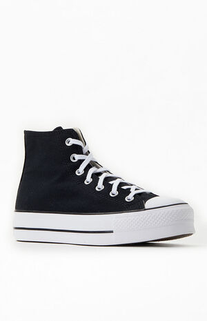 Converse Women's Chuck Taylor All Star Platform Sneakers - White Black - Size 7