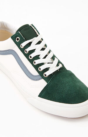 Vans White & Green Old Skool Shoes | PacSun