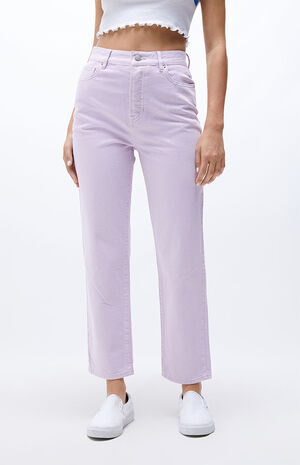 PacSun Eco Lavender High Waisted Straight Leg Jeans | PacSun