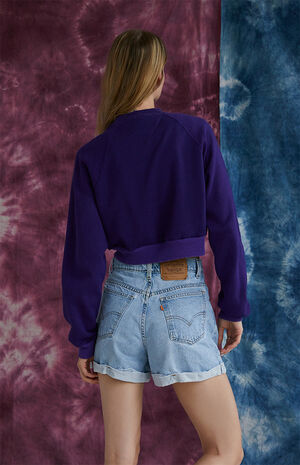GOAT Vintage Upcycled Purple Super Cropped Sweatshirt | PacSun