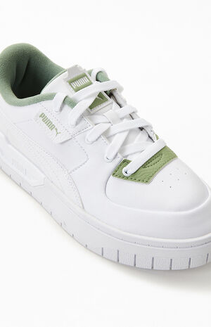 Puma Women's White & Green Cali Dream Terry Sneakers | PacSun