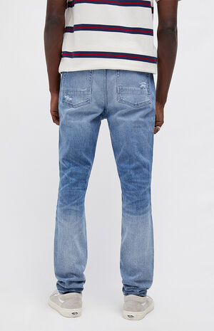 PacSun Medium Indigo Stacked Skinny Jeans | PacSun