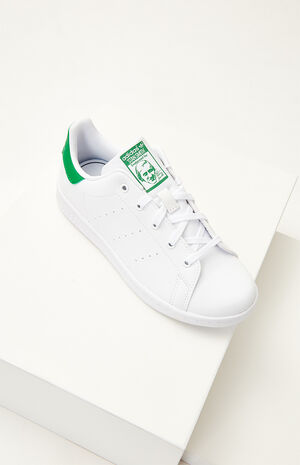 adidas Kids White & Green Stan Smith Shoes | PacSun