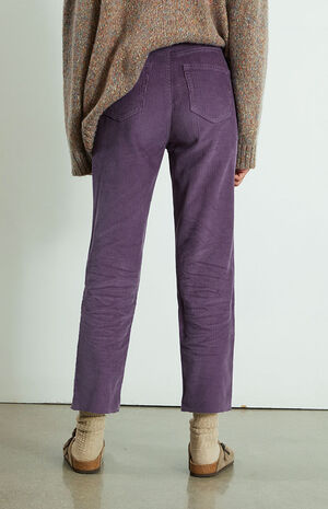 PacSun Purple Corduroy High Waisted Straight Leg Jeans | PacSun