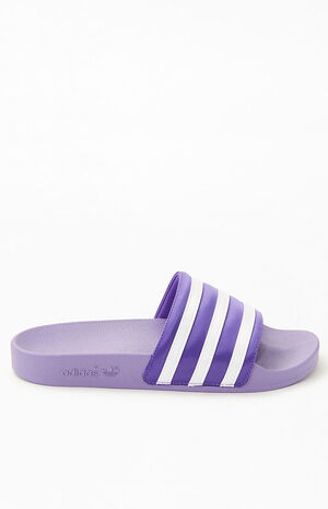 adidas Women's Purple Adilette Slide Sandals | PacSun