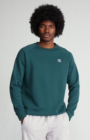 adidas Green Essentials Crew Neck Sweatshirt | PacSun
