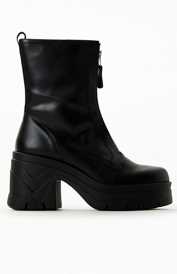 Free People Women's Myles Zip Front Boots In Black - Size 6
