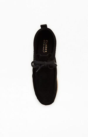 Clarks Black Suede Wallabee Eden Shoes | PacSun