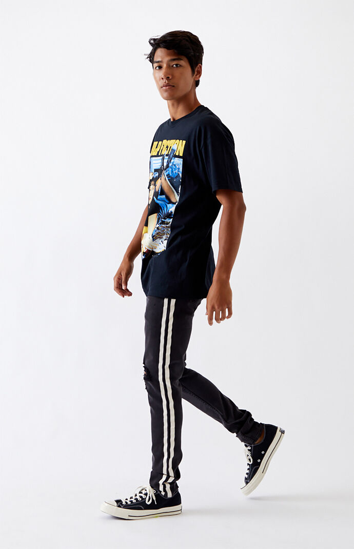 striped ripped jeans mens